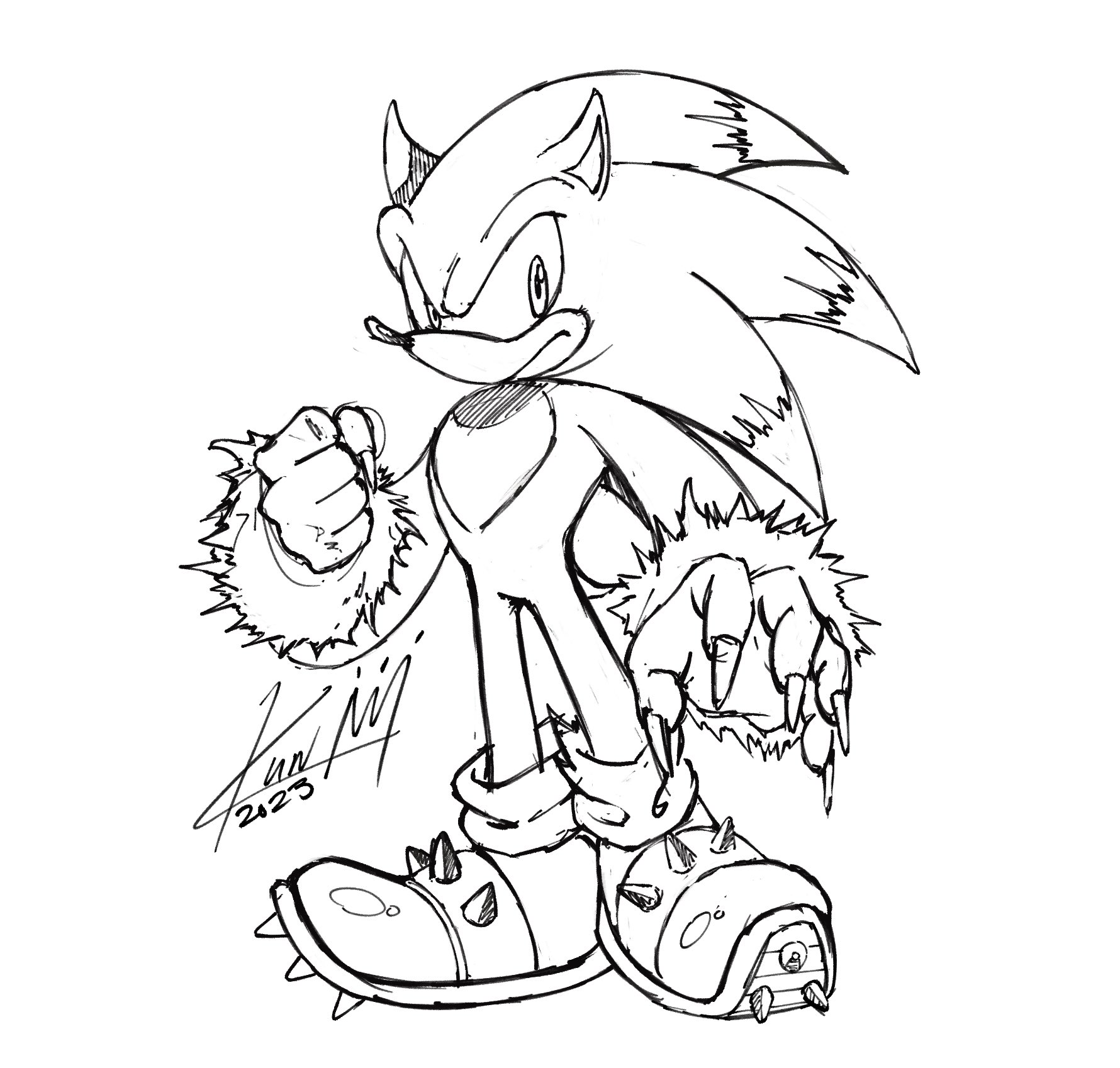 Kun on x gamescage heres a very scuffed werehog sketch httpstcoirlelak x