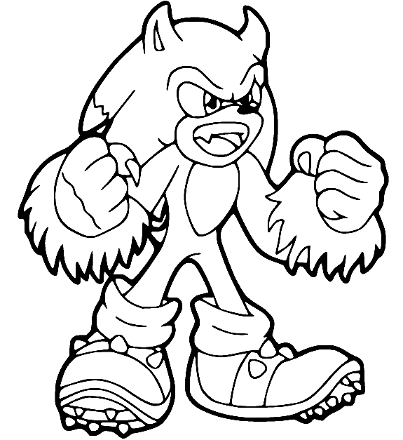 Strong sonic coloring page