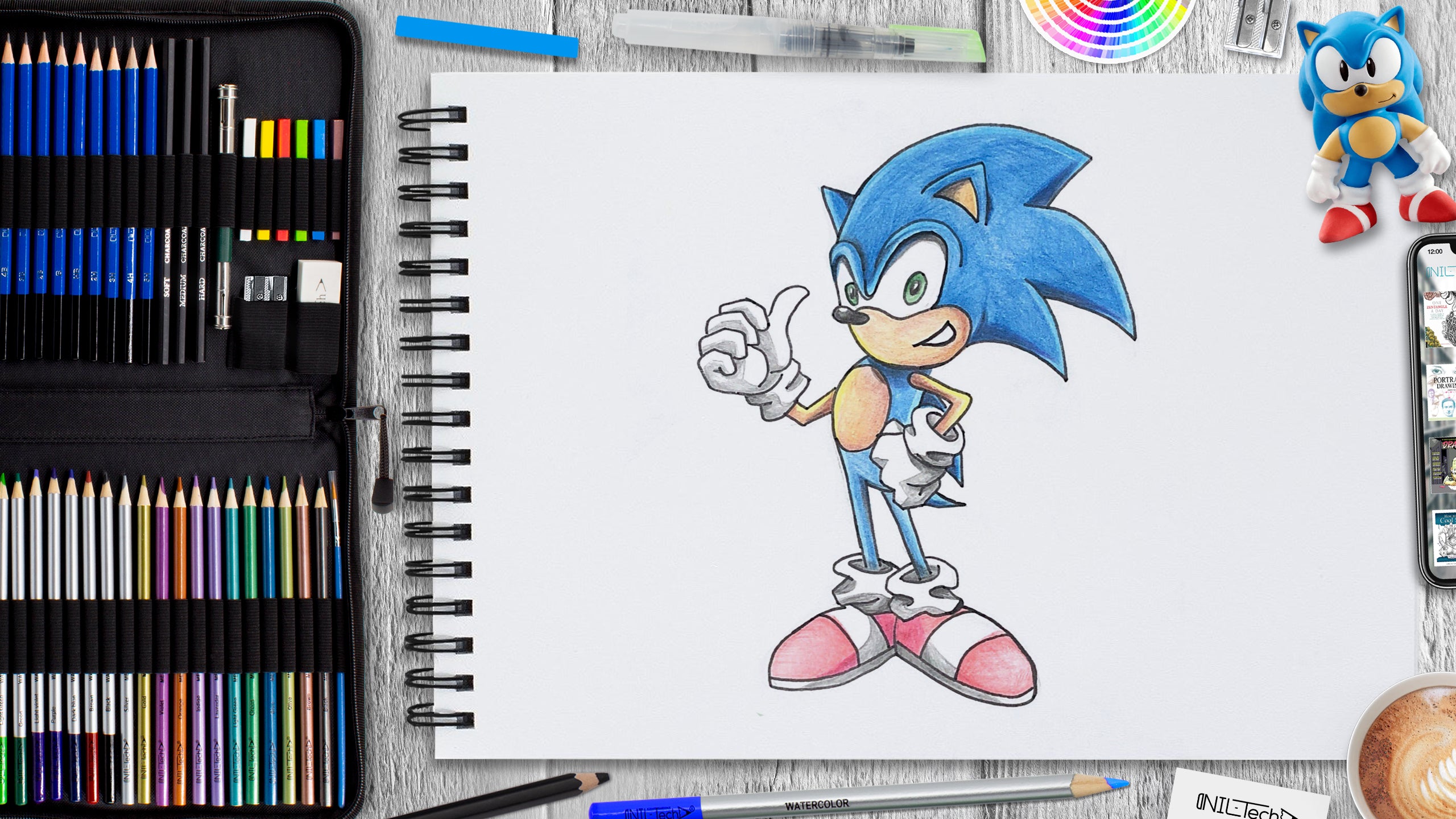 How to draw sonic nil tech