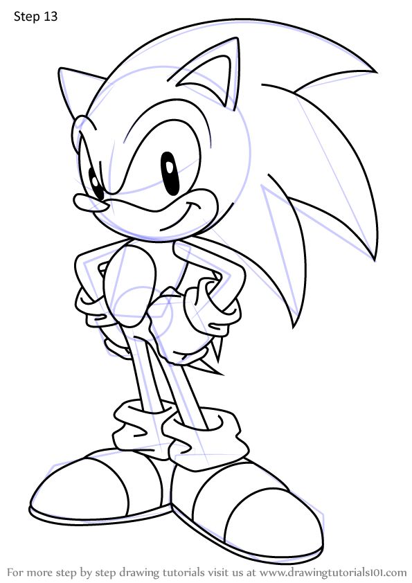 Learn how to draw sonic the hedgehog from sonic x sonic x step by step drawing tutorials how to draw sonic hedgehog drawing drawing tutorial easy