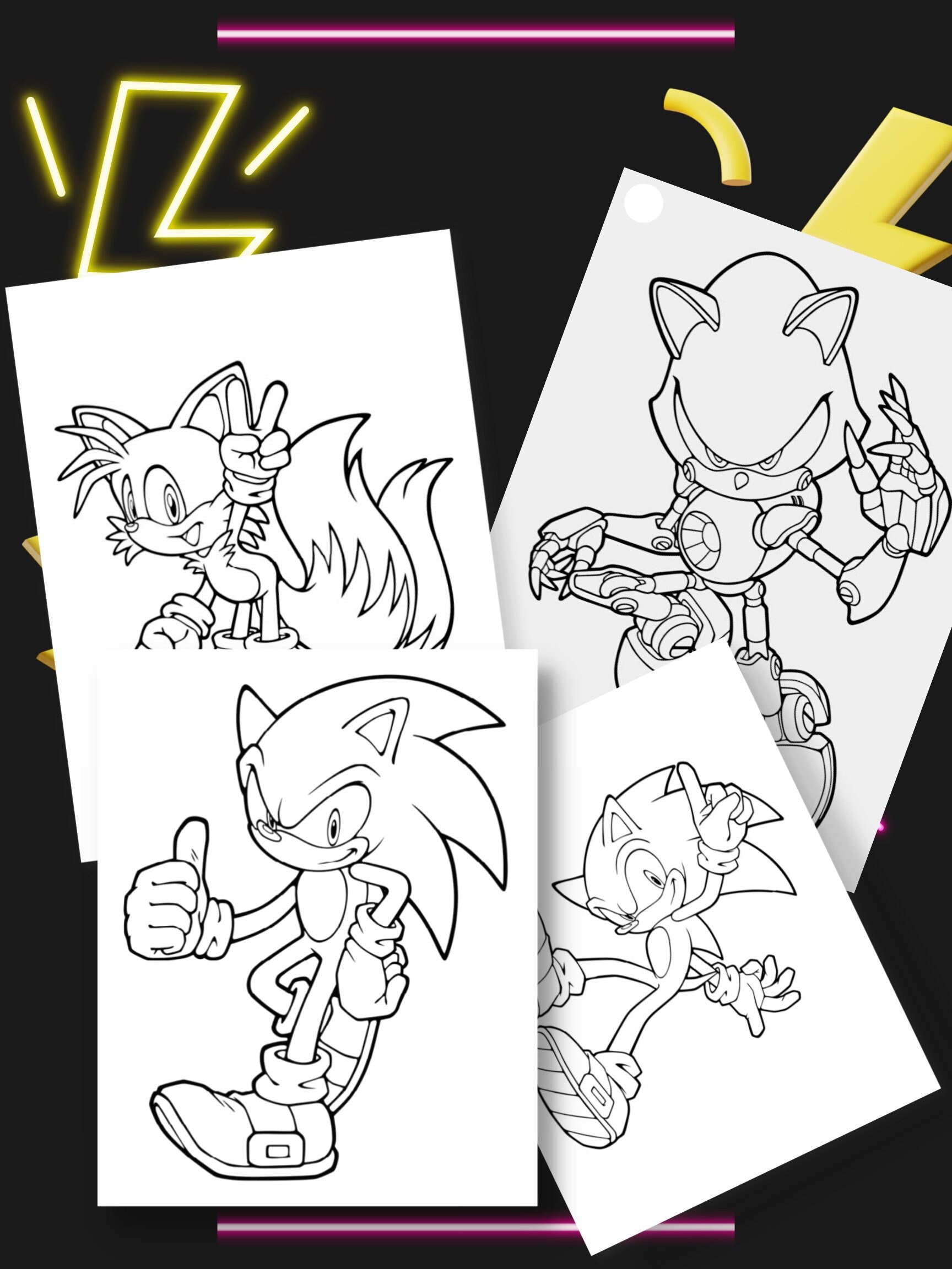 Sonic coloring pages