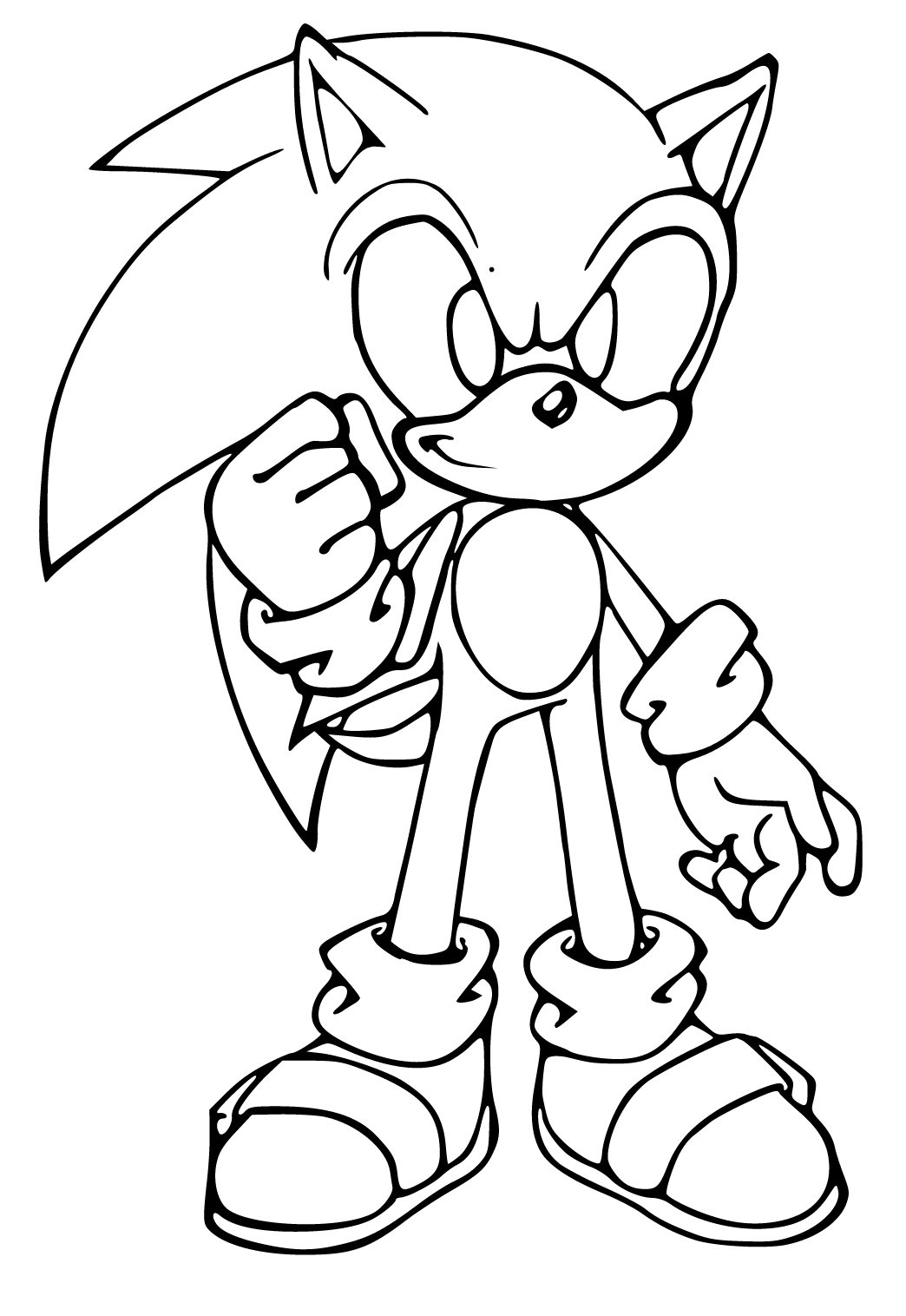 Free printable sonic exe protection coloring page for adults and kids