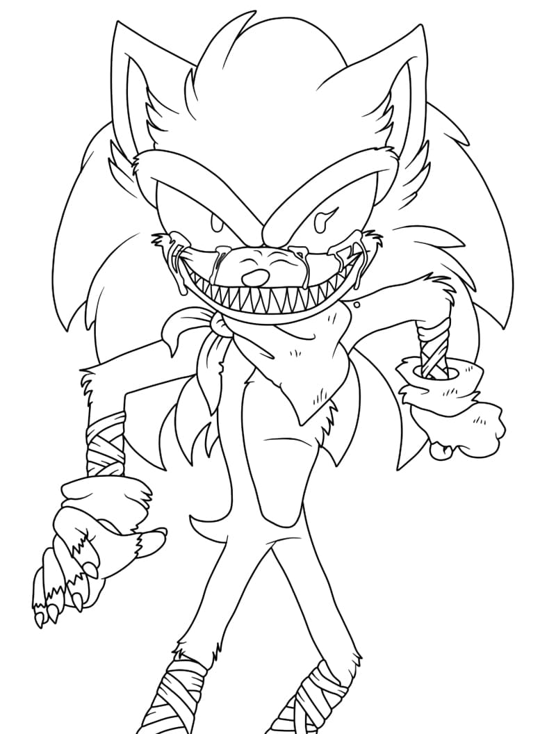 Sonic exe coloring pages