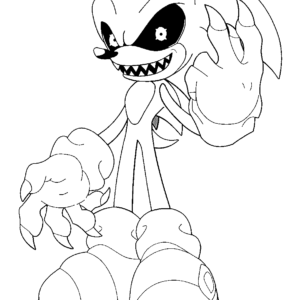 Sonic exe coloring pages printable for free download