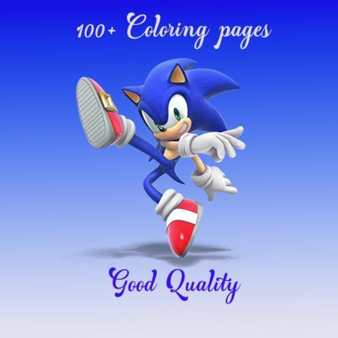 Sonic coloring pages page coloring book with cover