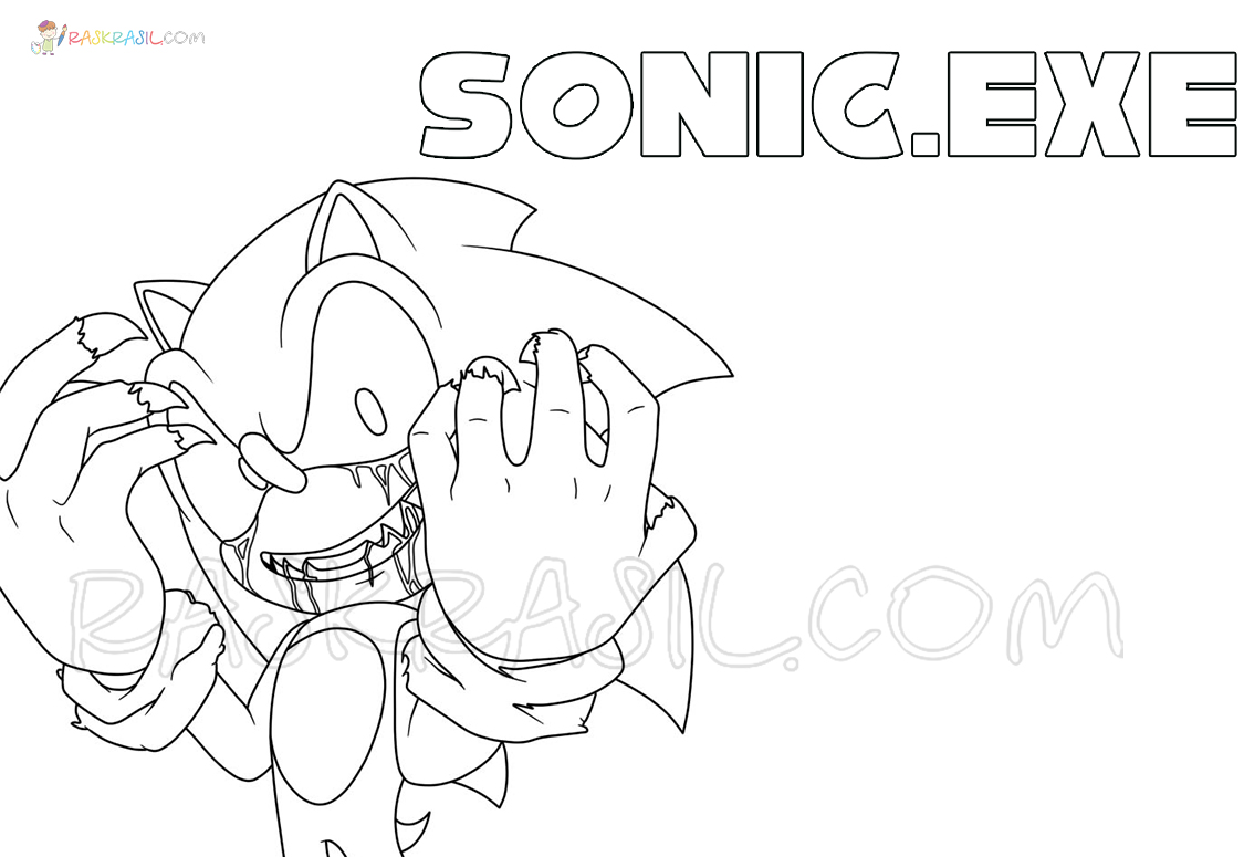 Sonic exe coloring pages new pictures free printable