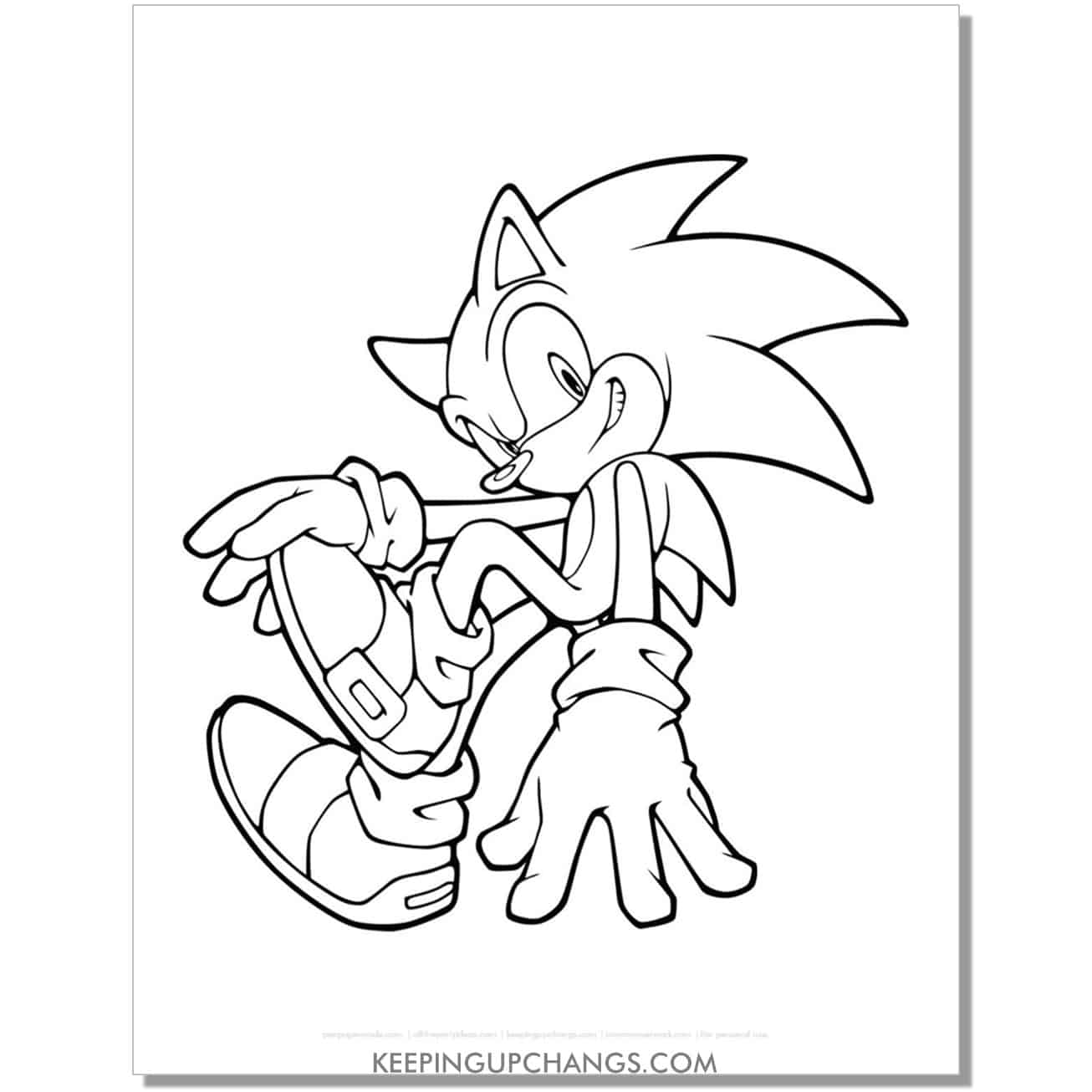 Free sonic the hedgehog coloring pages popular printables