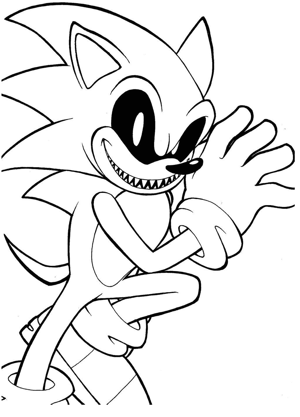 Sonic exe coloring pages printable for free download