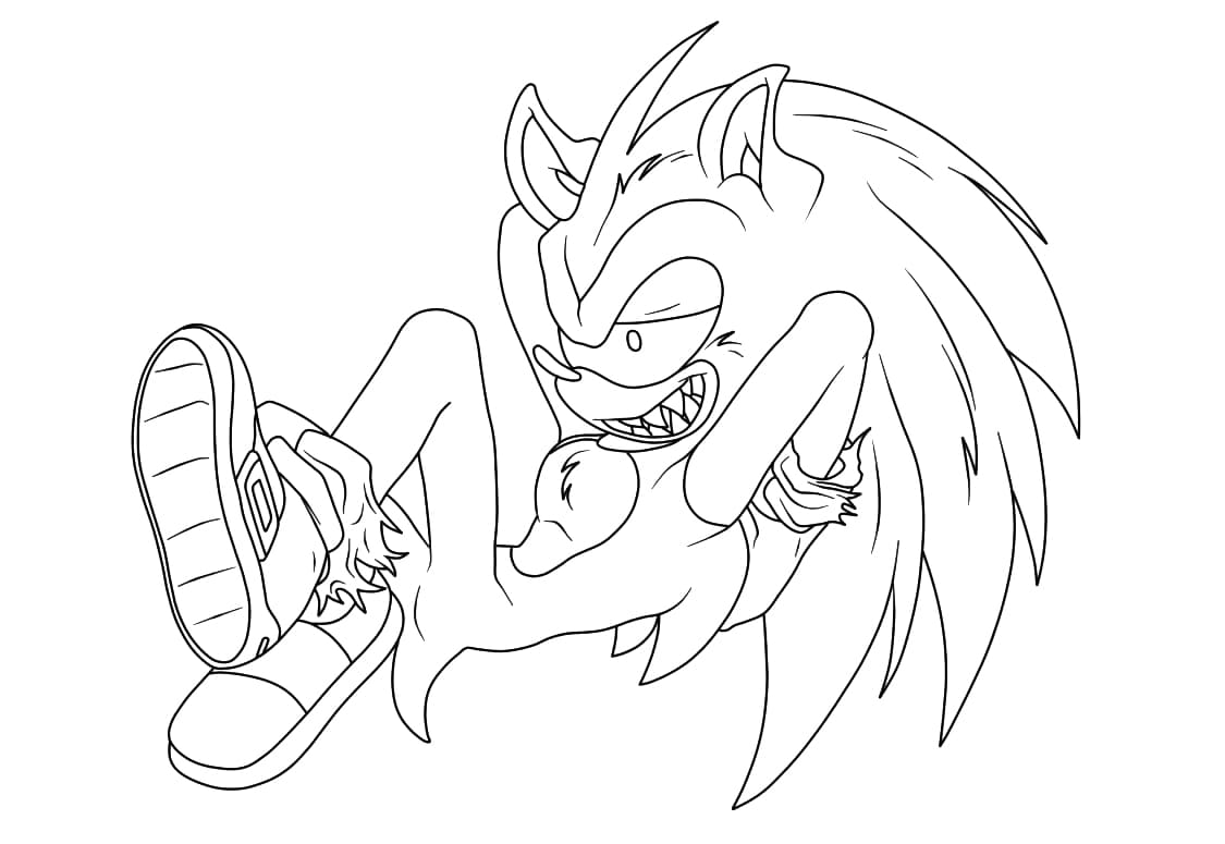 Sonic exe coloring pages