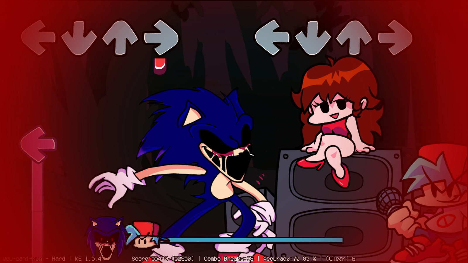 Sonicexe v colored icon fnf friday night funkin mods