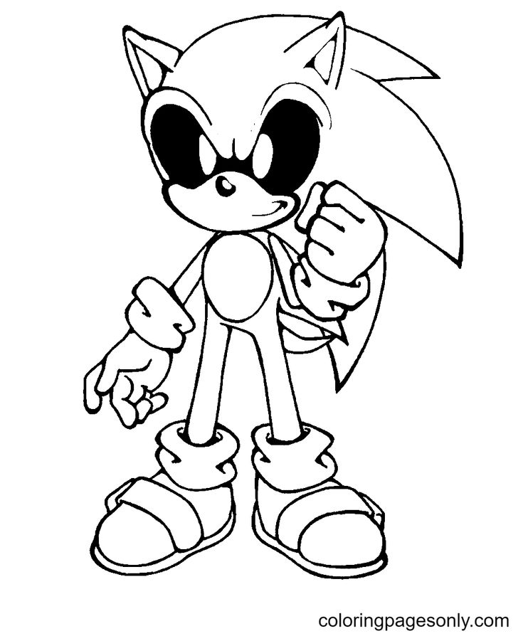 Sonic exe coloring pages