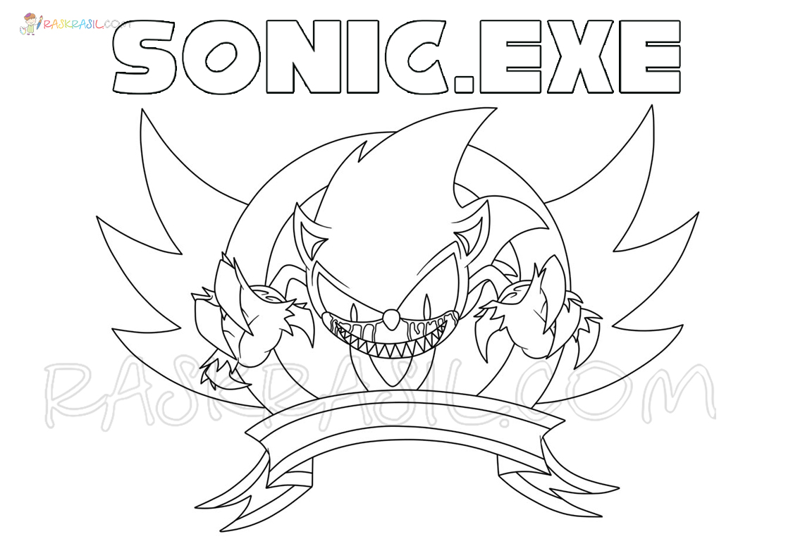 Sonic exe coloring pages new pictures free printable