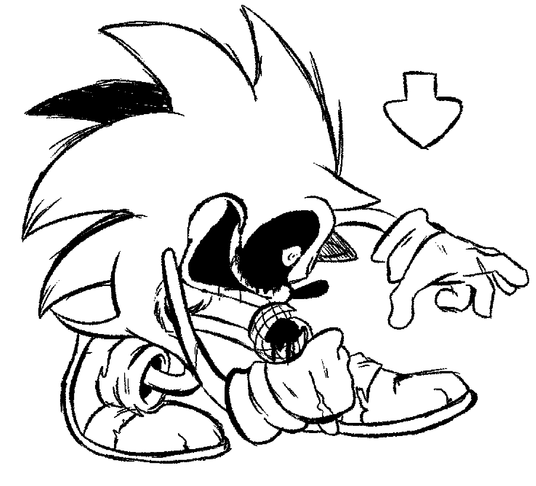 Sonic exe coloring pages