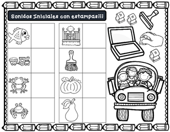 Freebie estampa los sonidos iniciales by bilingual teacher world