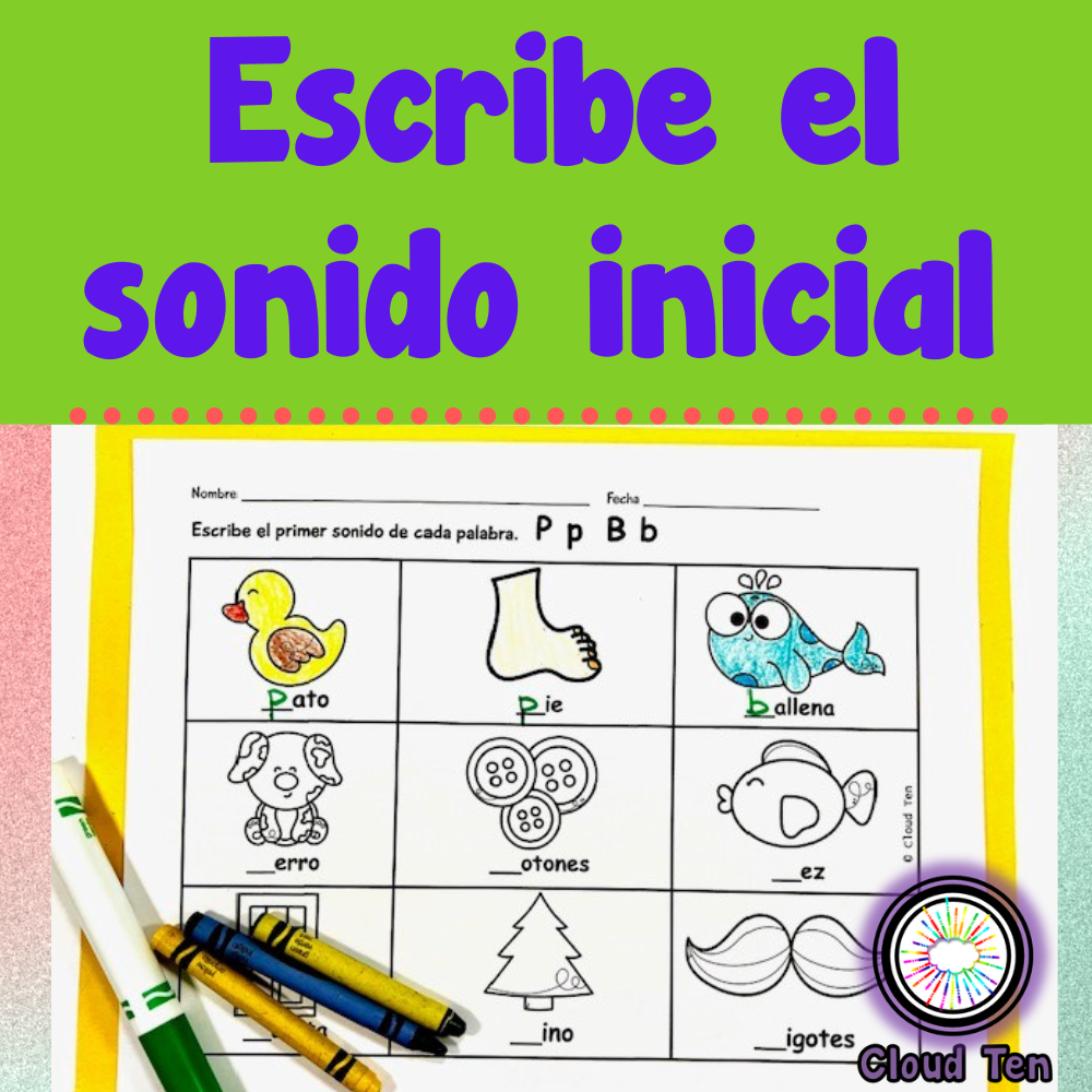 Escribe el sonido inicial made by teachers