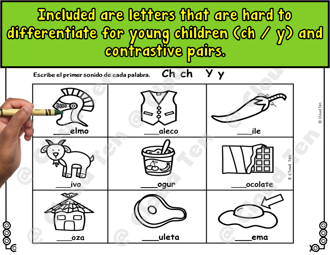 Escribe el sonido inicial made by teachers