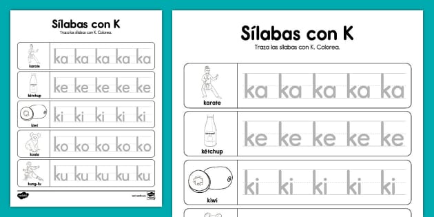 Actividad sãlabas iniciales n k teacher made