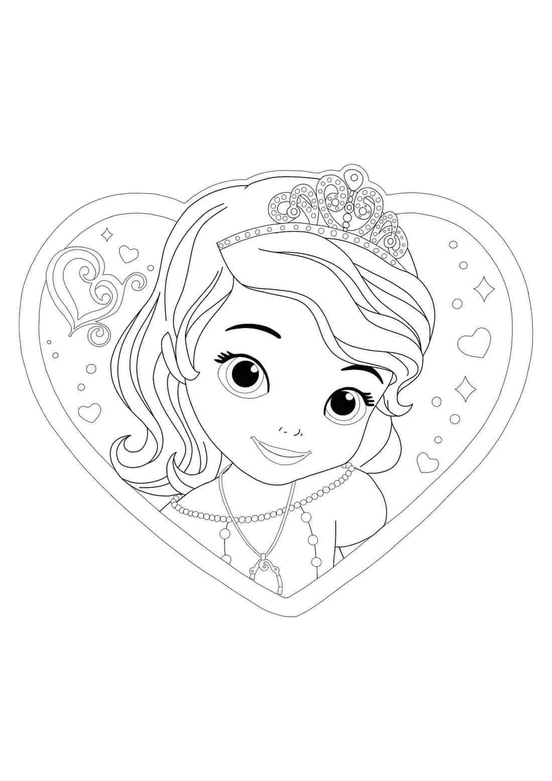 Cute sofia coloring page