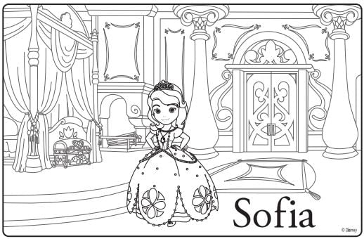 Sofia the first premiere party ideas coloring sheets