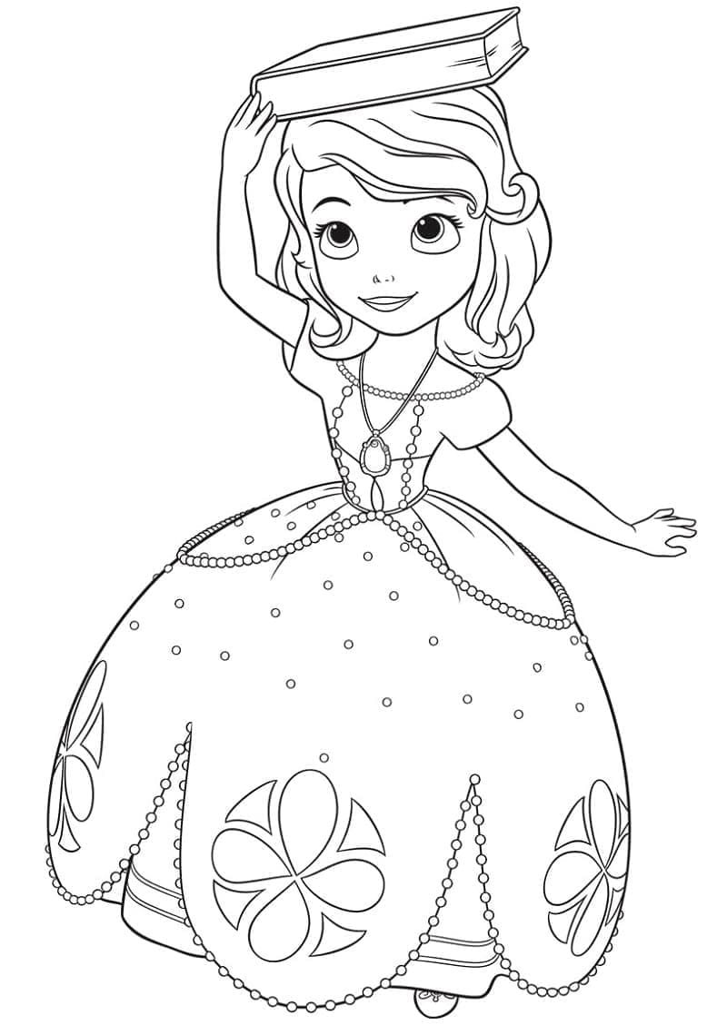 Lovely princess sofia coloring page