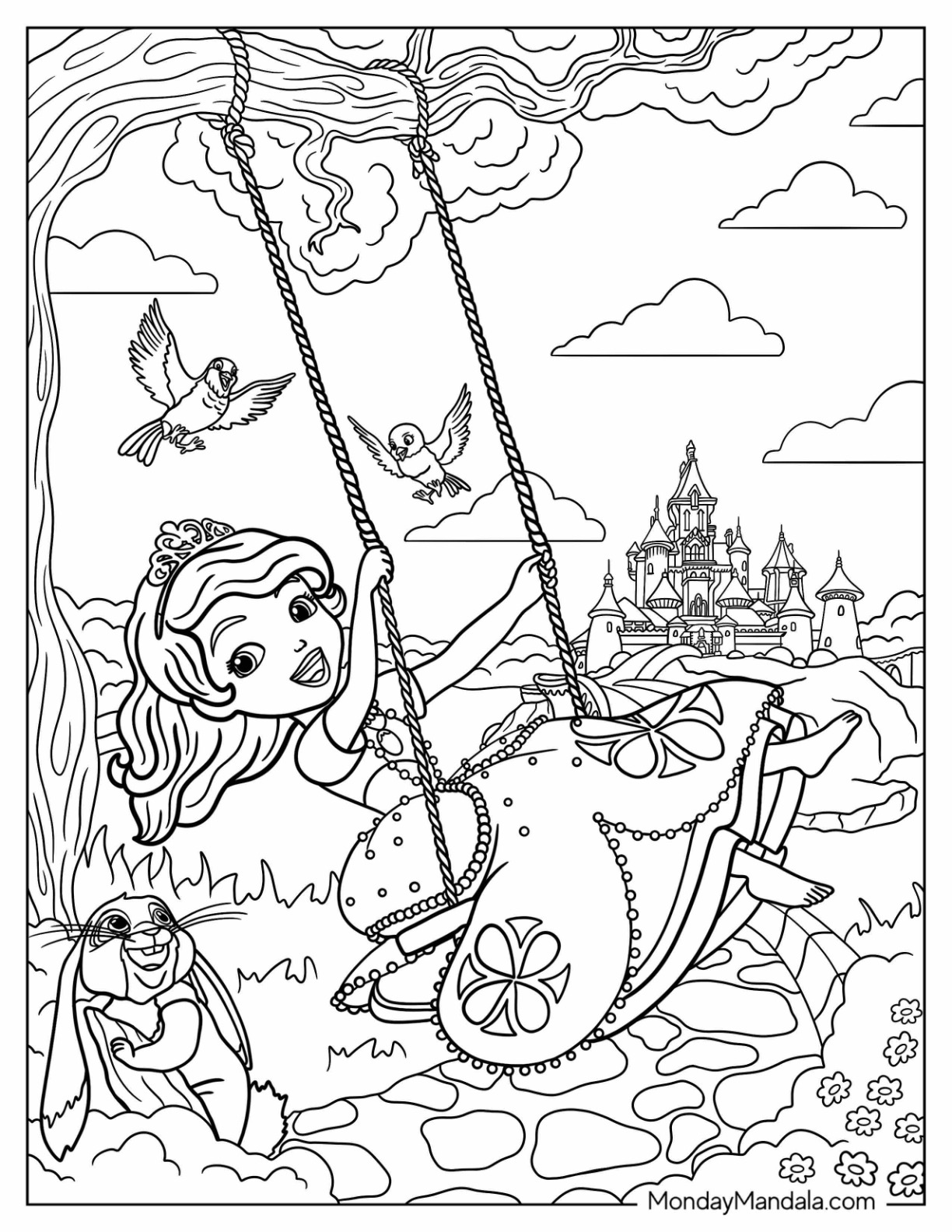 Sofia the first coloring pages free pdf printables