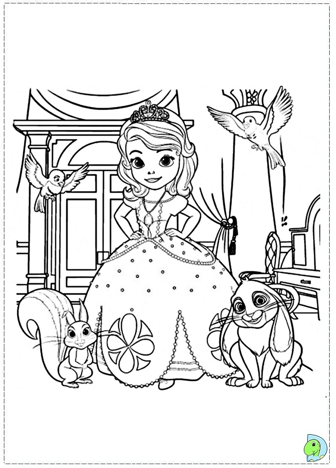 Sofia the first coloring page