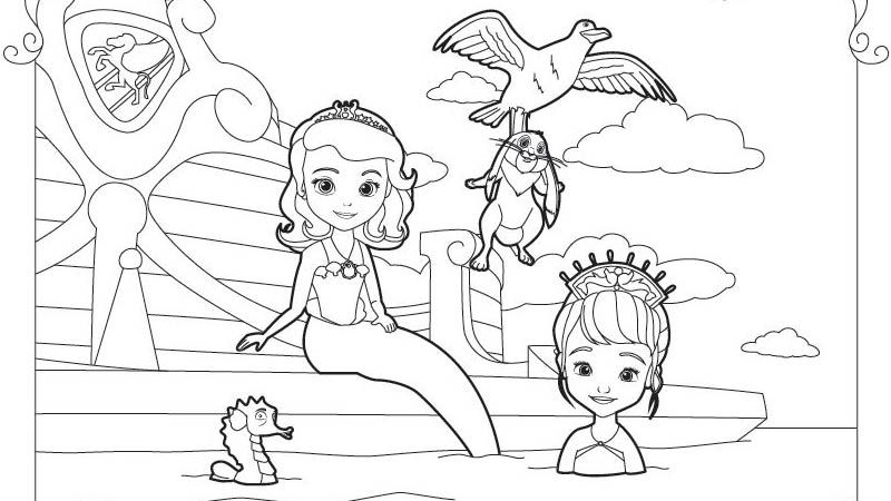 Sofia the first coloring pages and crafts on disney junior mermaid coloring pages disney coloring pages coloring pages