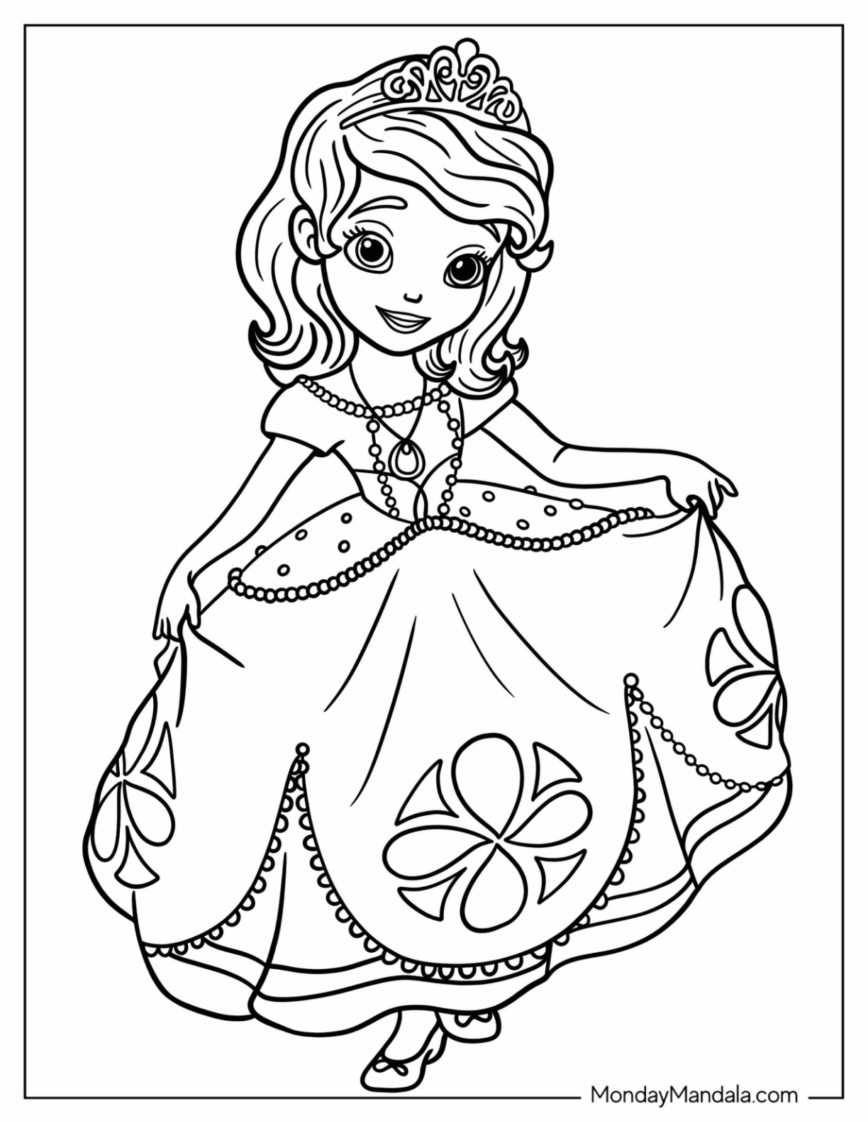 Sofia the first coloring pages free pdf printables