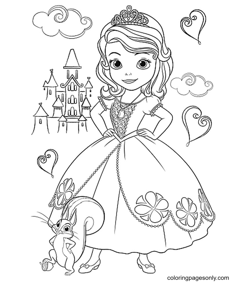 Sofia the first coloring pages printable for free download