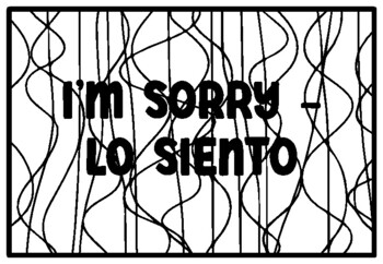 Im sorry âlo siento spanish word phrase coloring pages by anisha sharma
