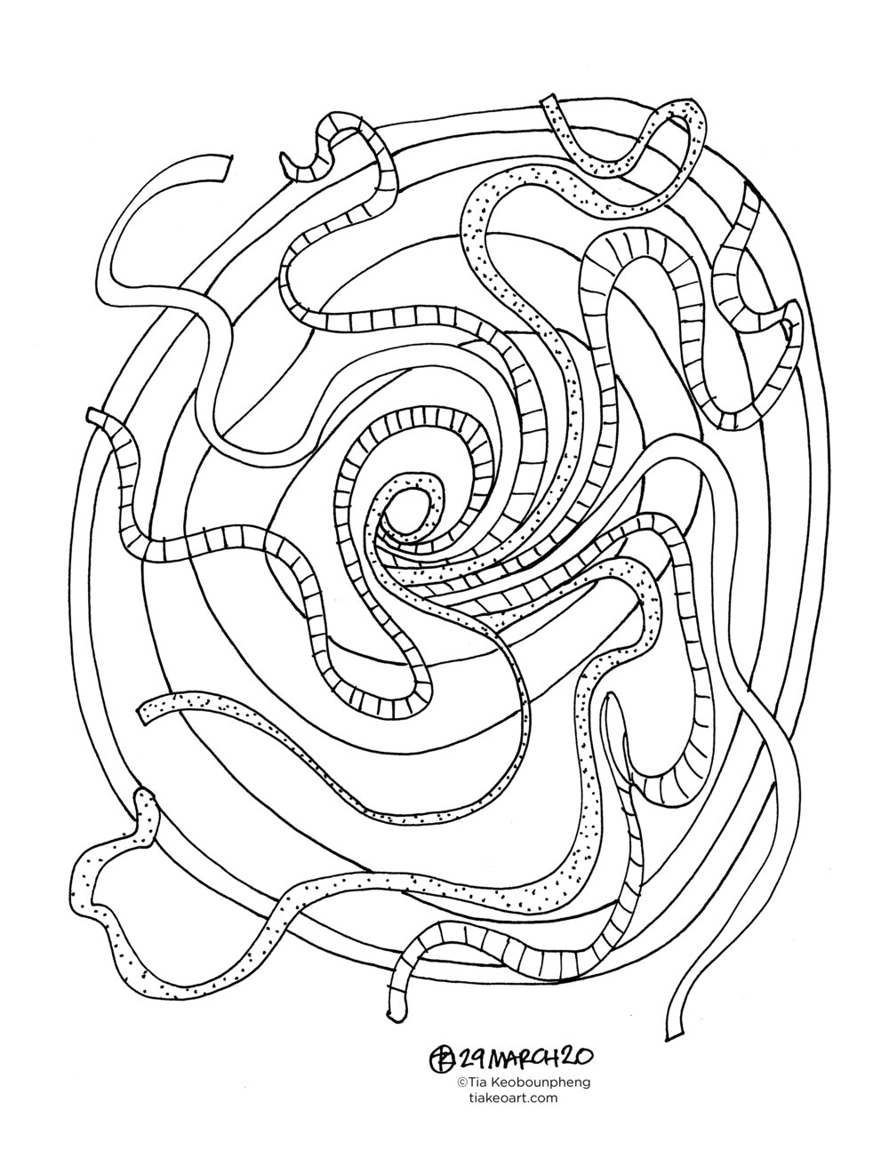 Quarantine coloring sheet march â tiakeoart