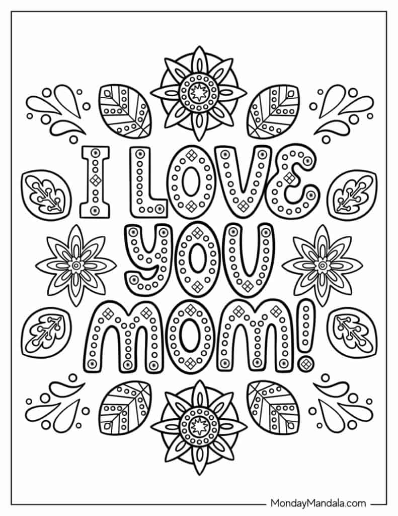 I love you coloring pages free pdf printables