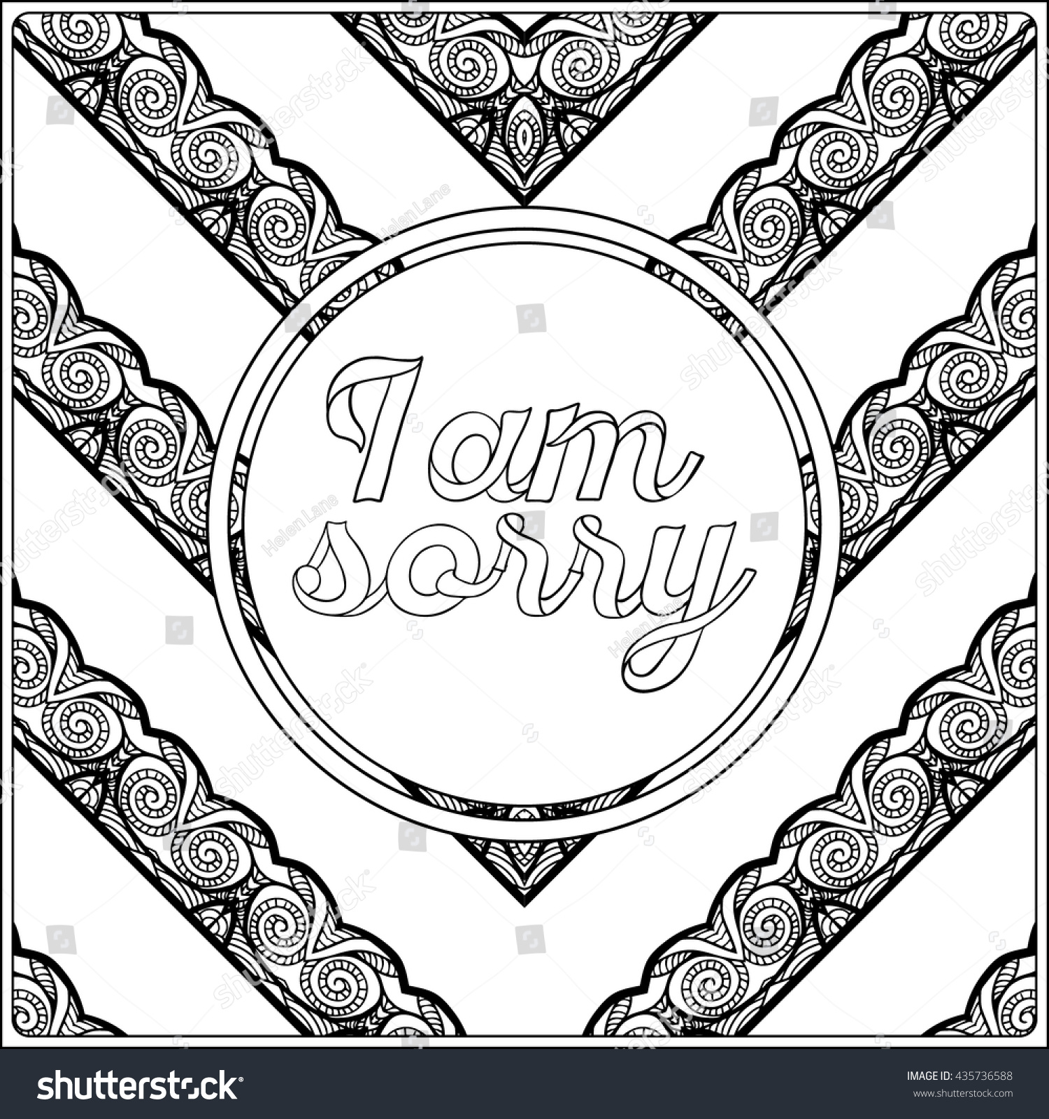 Sorry lettering coloring page message on ññððºðððñ ððµðºñðñððñ ðñðñððºð ððµð