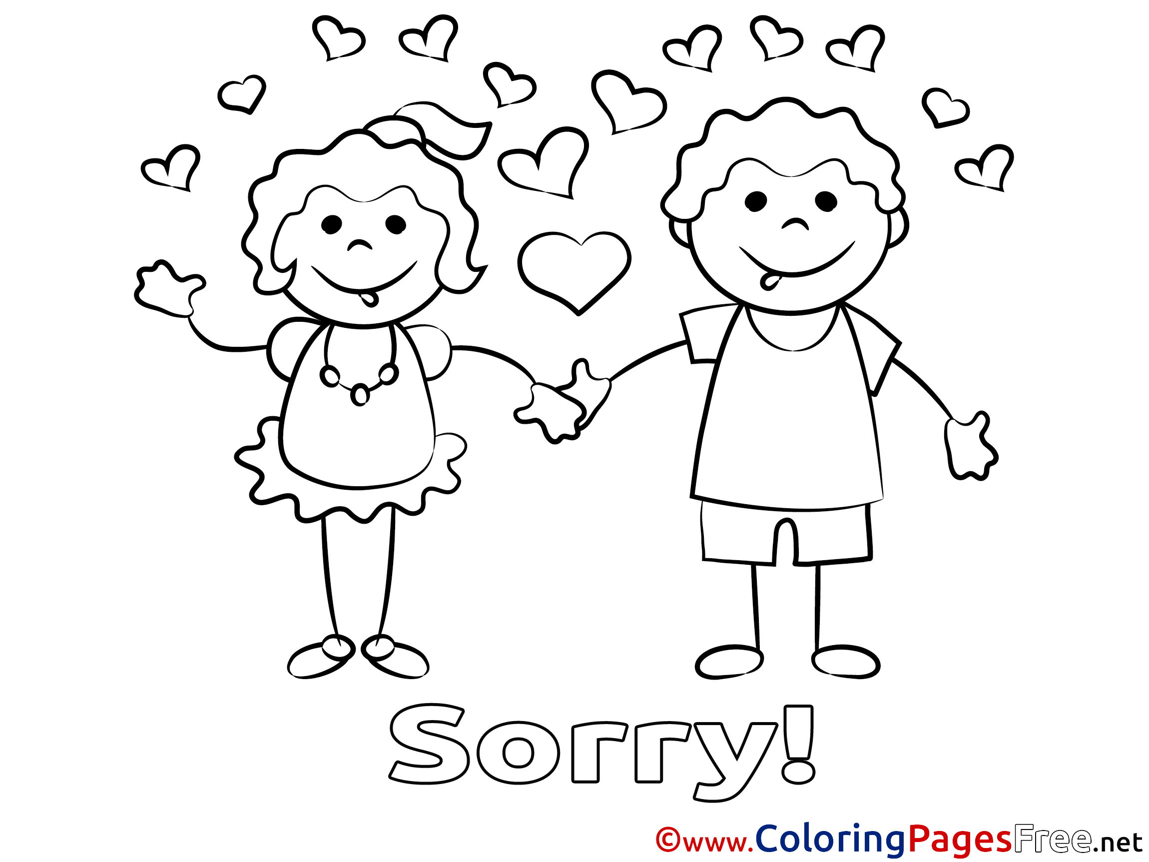 Love coloring pages sorry for free