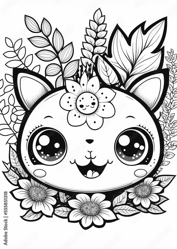 Cute animals coloring pages for coloring books