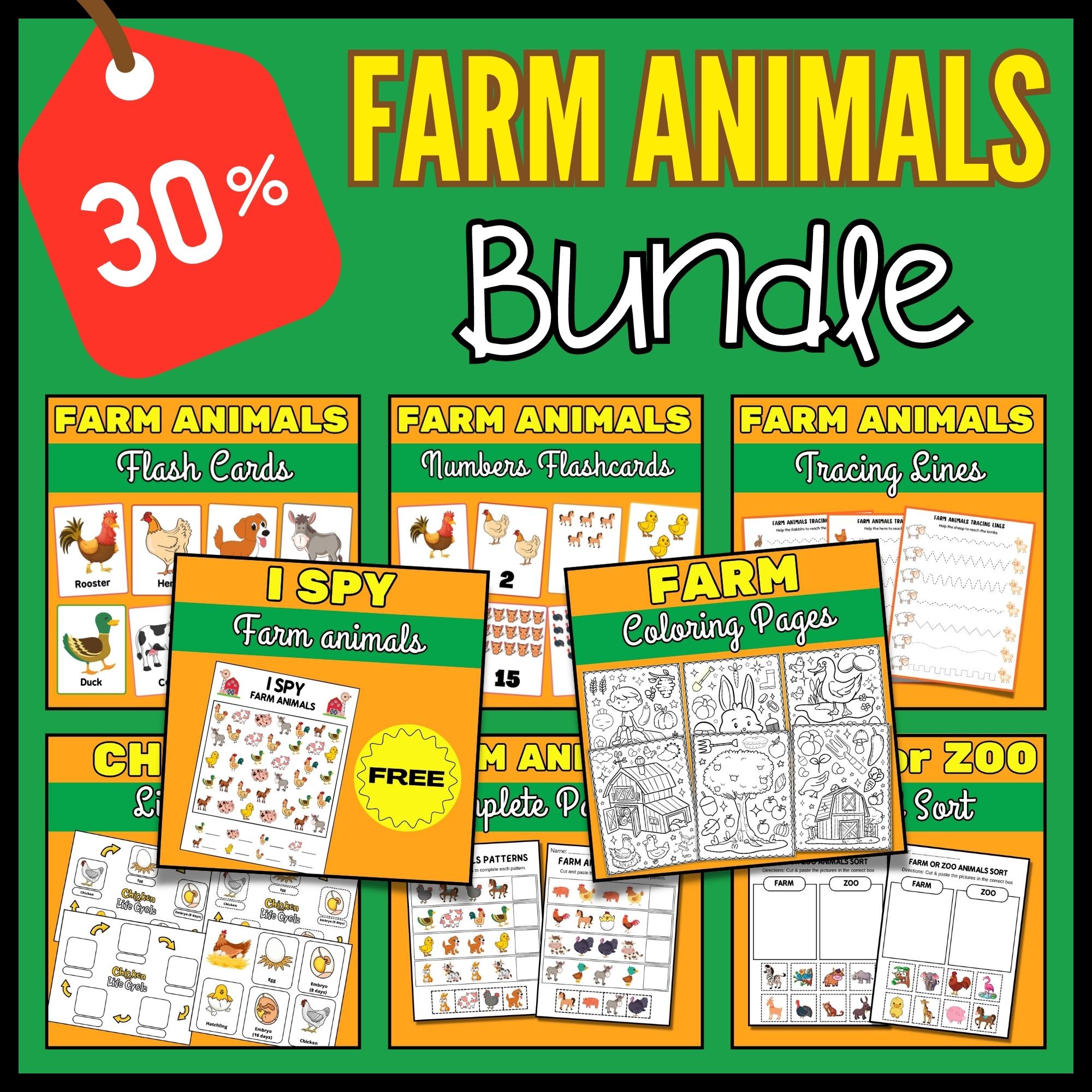 Farm animals activity bundle