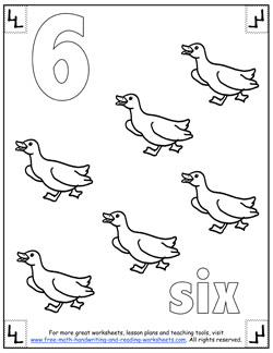 Number coloring pages