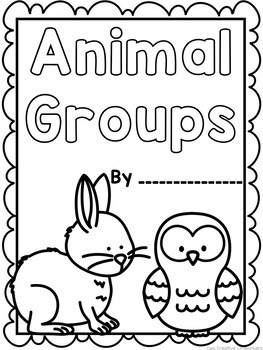 Animal groups printable book sorting worksheets posters tpt