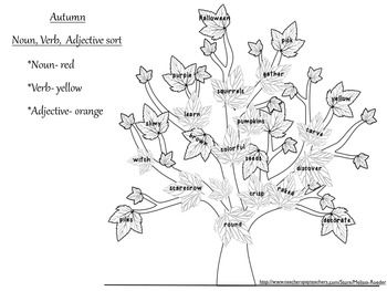 Noun verb adjective word sort very hungry caterpillar autumn leaves adjective words word sorts very hungry caterpillar