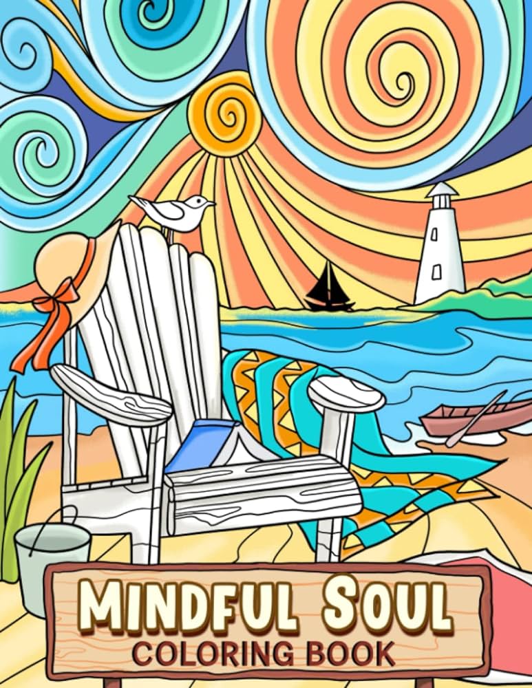 Mindful soul inner peace coloring book for adults women teens to relax and unwind publishing kytefox books