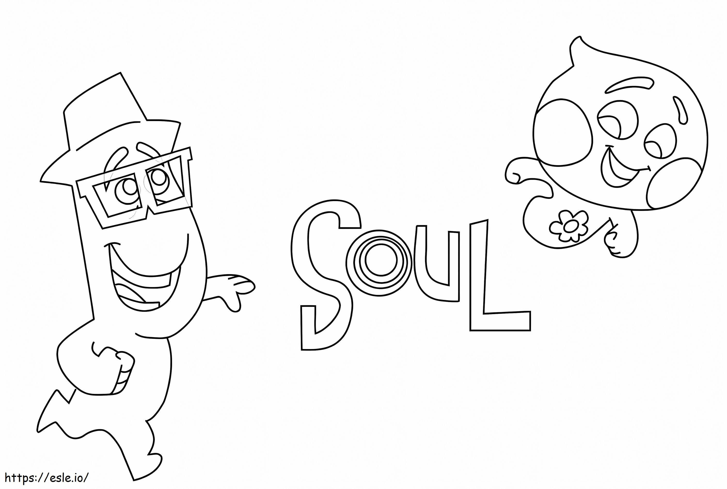 Joe gardner and from soul coloring page