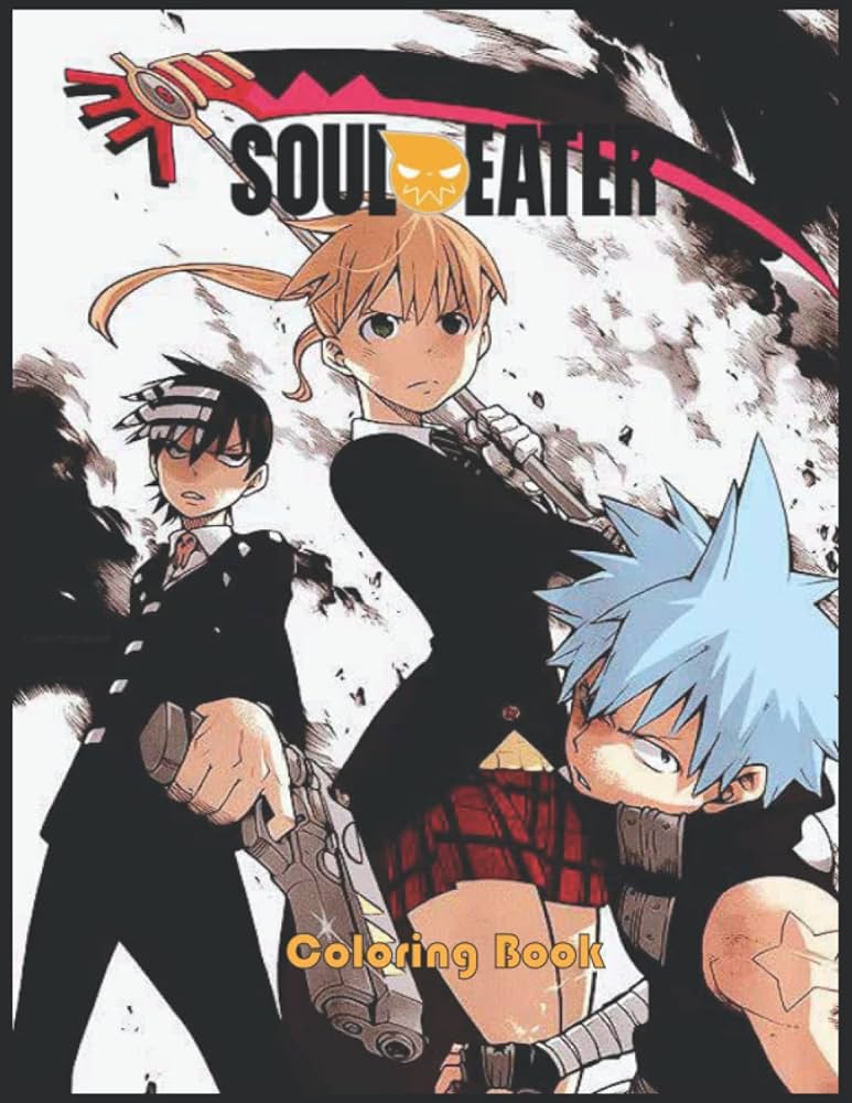 Soul eater coloring book amazing gift of soul eater anime for all ages soul eater high quality image coloring connie books