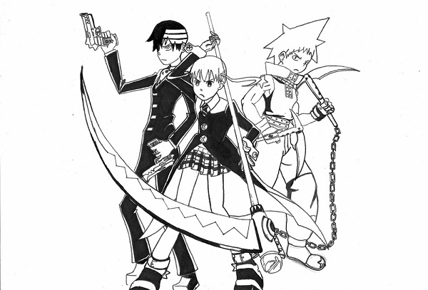 Printable soul eater coloring pages