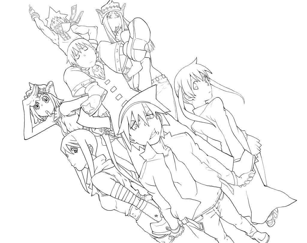 Soul eater coloring page