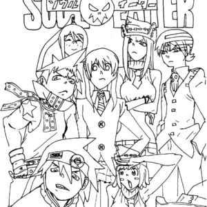 Soul eater coloring pages printable for free download