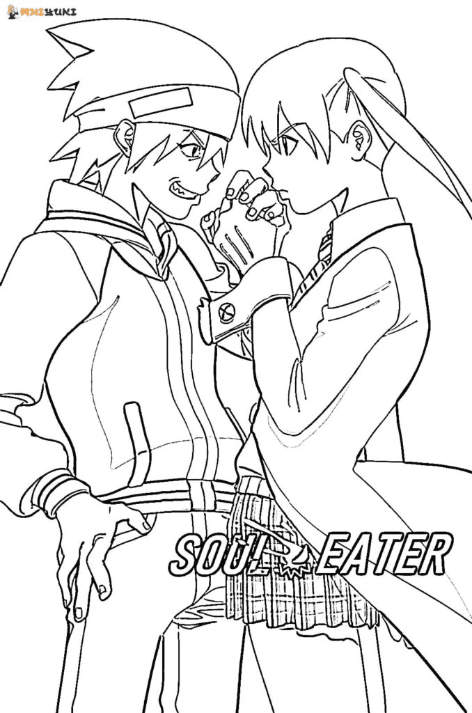 Soul eater coloring pages printable for free download