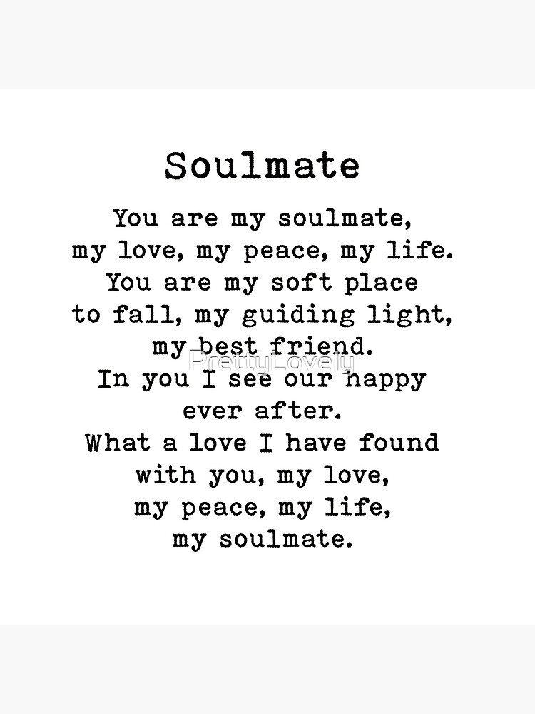 You are my soulmate romantic quote tote bag for sale by prettylovely