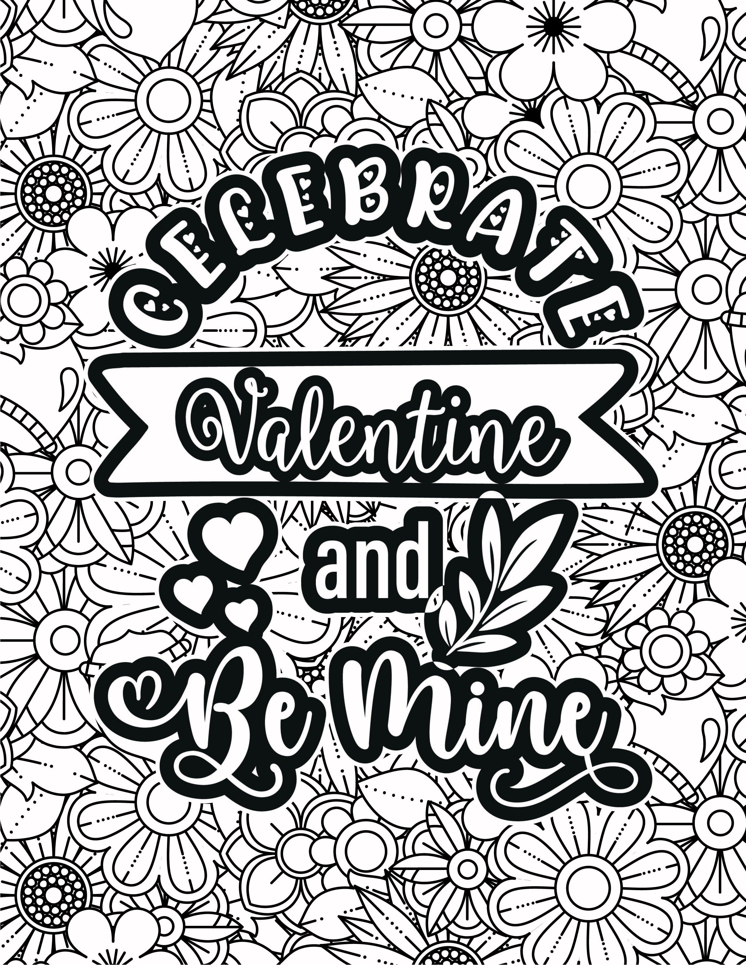 Romantic love quotes coloring pages