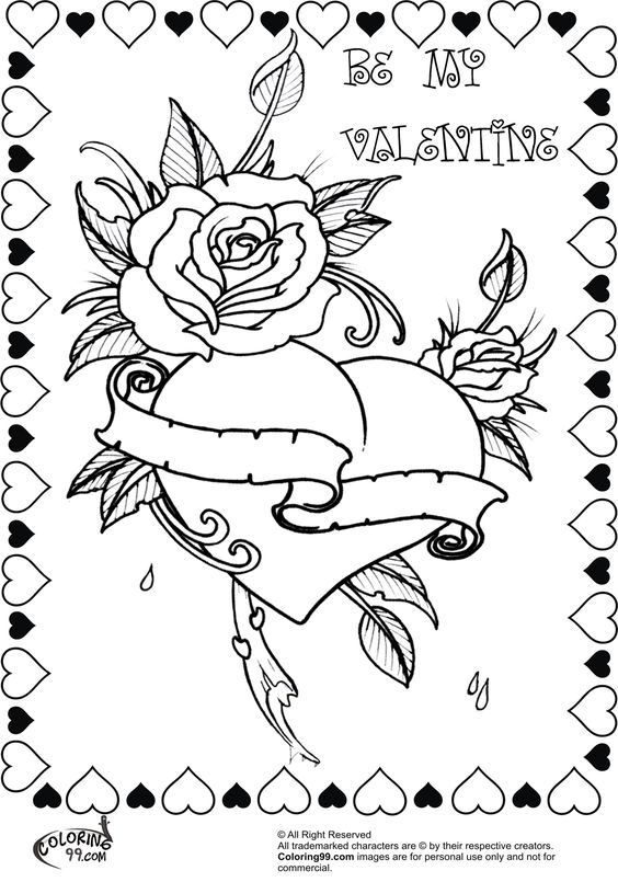 Free printable valentines day coloring pages for adults