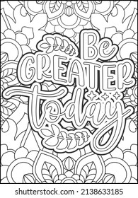 Inspirational quotes coloring page vector art icons and graphics for free download